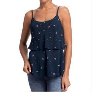 - Cabi Ruffle Layer Tank Floral